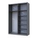 Шкаф-купе двухдверный Кайзер G-Caiser 160х60х240 см Графит/Дуб крафт серый 