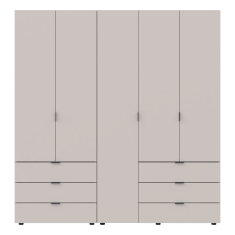 Шкаф  Гелар  2+3 ДСП 193,7х49,5х203,4 см Кашемир 