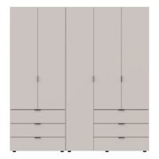 Шкаф  Гелар  2+3 ДСП 193,7х49,5х203,4 см Кашемир 