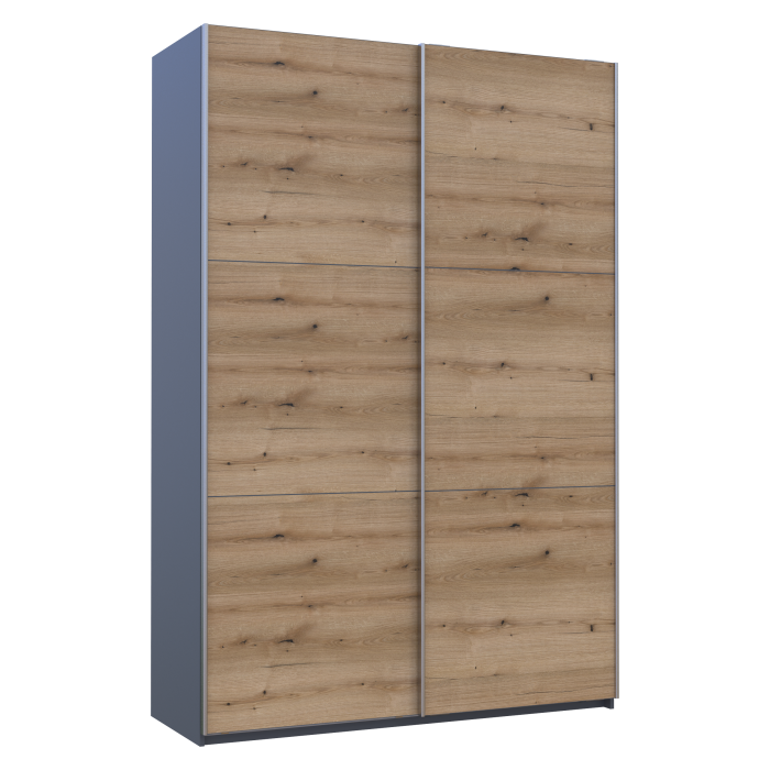 Шкаф-купе двухдверный Кайзер G-Caiser 160х60х240 см Графит/Дуб евок