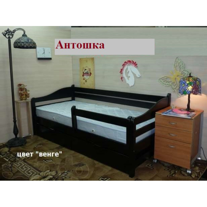 Односпальная деревянная кровать  Антошка