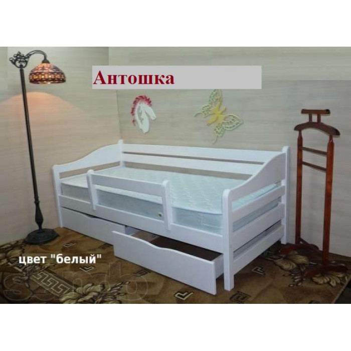 Односпальная деревянная кровать  Антошка