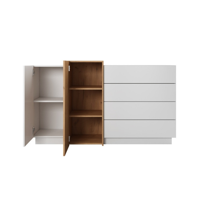 Комод Куб CUBE 2D4S/160 білий/дуб крафт золотий