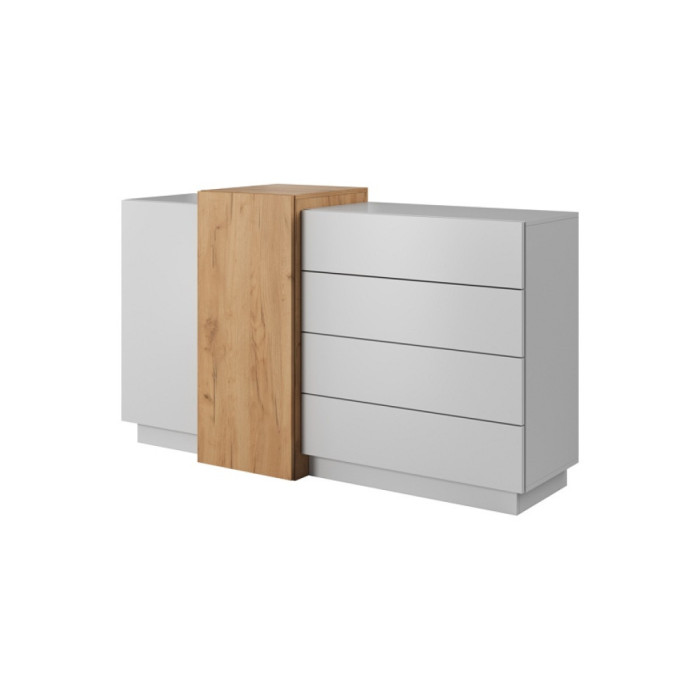 Комод Куб CUBE 2D4S/160 белый/дуб золотой крафт