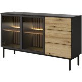 Комод з підсвіткою Ланг LANG 2D3S/150 чорний/дуб евок
