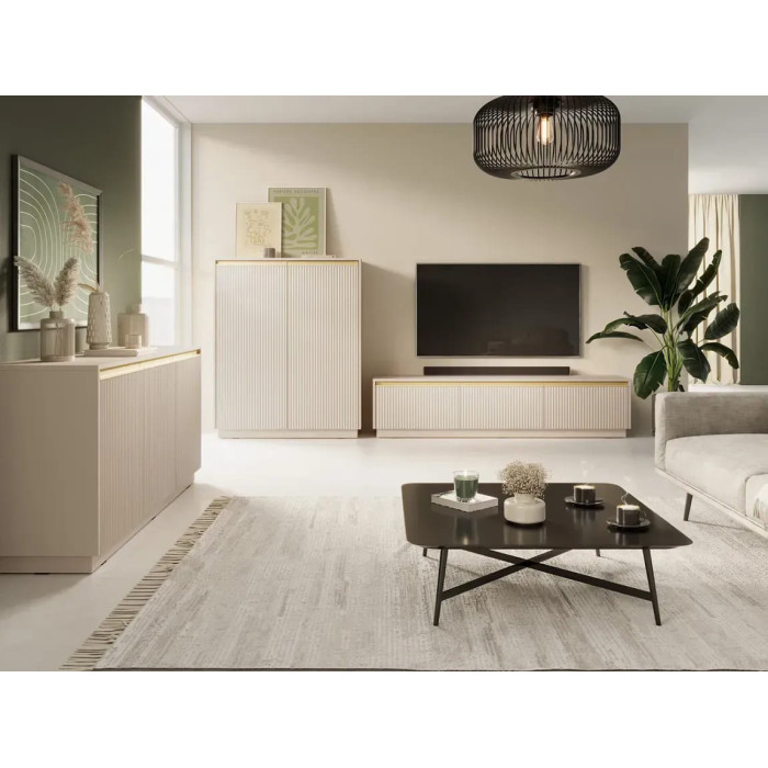 Тумба під ТВ Perfect Home Роял / Royal RTV180 3-дверна Бежевий