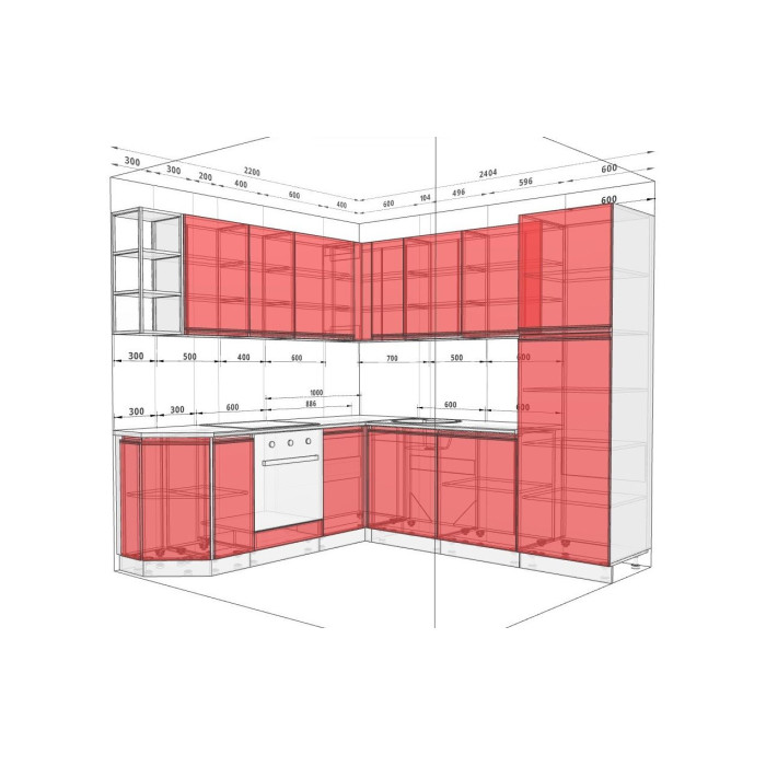 Кухня Тренд 2,4 х 2,2 м кутова Ваніль, Капучино